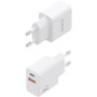 Aisens Cargador GaN 20W con Cable USB-C 1m, Blanco